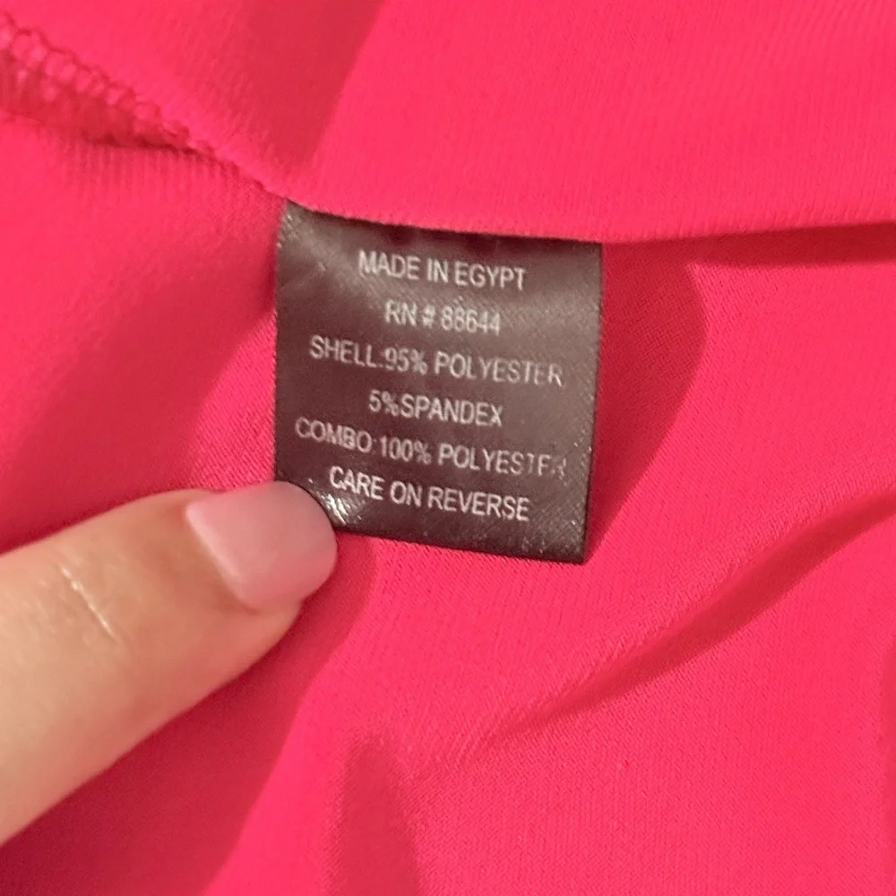 Glamour Nights Pink Popover Cape Sheath Dress Size 6 Chiffon Overlay - Picture 5 of 10